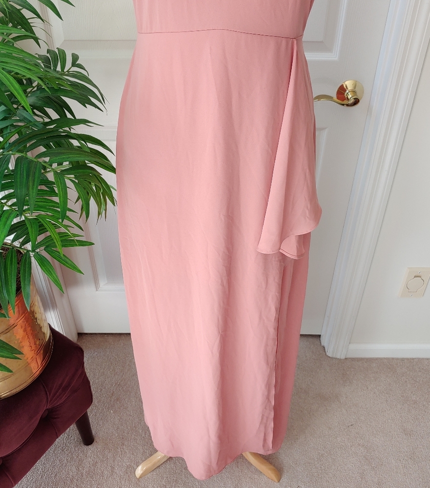 (SOLD) Express Ruffle Slit Maxi Dress Size 8 - Picture 3 of 7